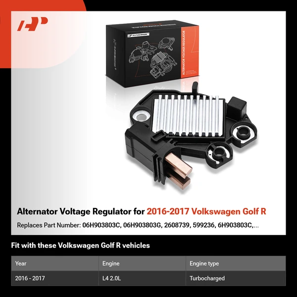 Alternator Voltage Regulator for 2016-2017 Volkswagen Golf R
