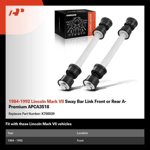 1984-1992 Lincoln Mark VII Sway Bar Link Front or Rear A-Premium APCA3518