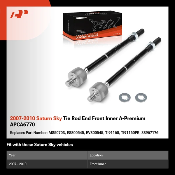 2007-2010 Saturn Sky Tie Rod End Front Inner A-Premium APCA6770
