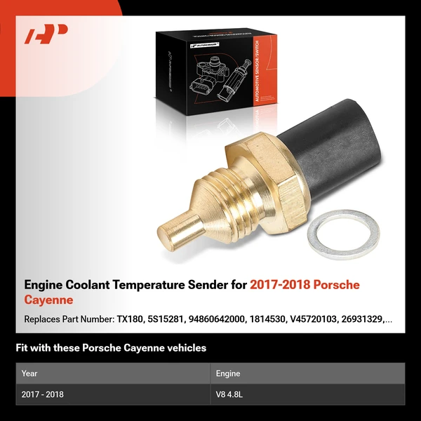Engine Coolant Temperature Sender for 2017-2018 Porsche Cayenne