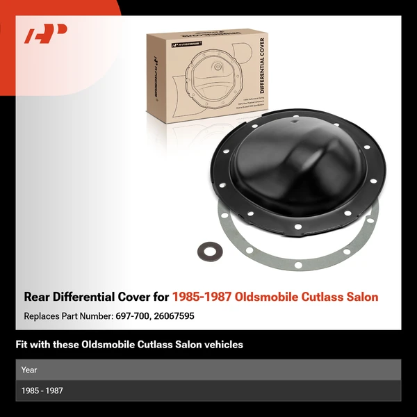 Rear Differential Cover for 1985-1987 Oldsmobile Cutlass Salon