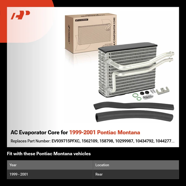 AC Evaporator Core for 1999-2001 Pontiac Montana