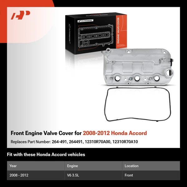 Front Engine Valve Cover for 2008-2012 Honda Accord