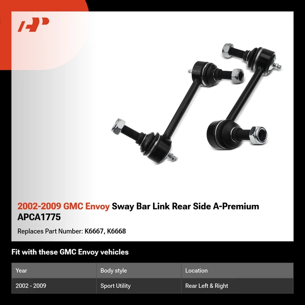 2002-2009 GMC Envoy Sway Bar Link Rear Side A-Premium APCA1775