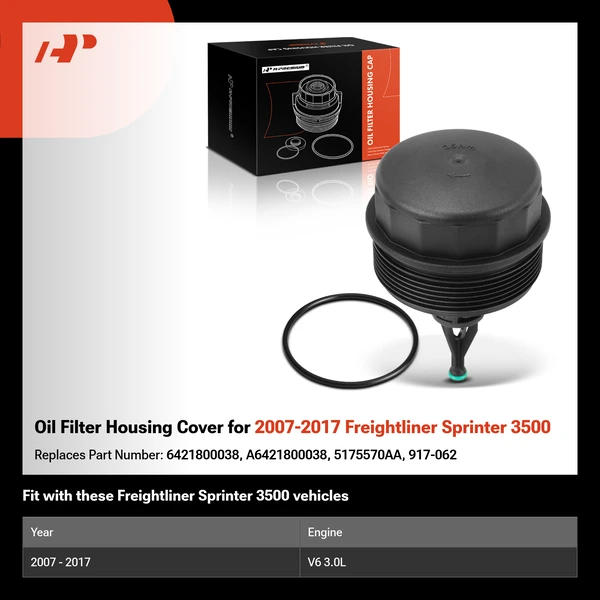 Oil Filter Housing Cover for 2007-2017 Freightliner Sprinter 3500