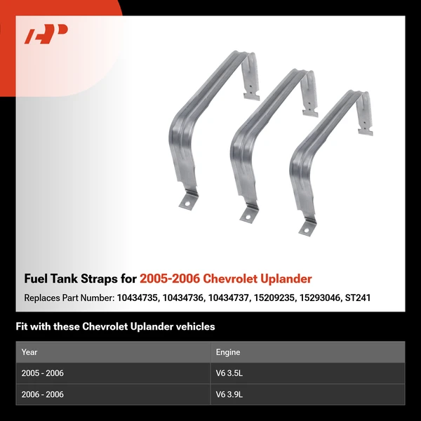 Fuel Tank Straps for 2005-2006 Chevrolet Uplander