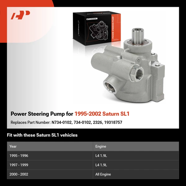 Power Steering Pump for 1995-2002 Saturn SL1