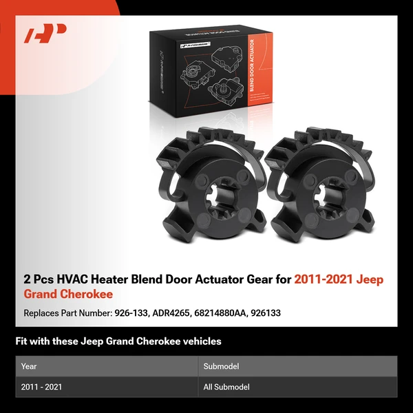 2 Pcs HVAC Heater Blend Door Actuator Gear for 2011-2021 Jeep Grand Cherokee