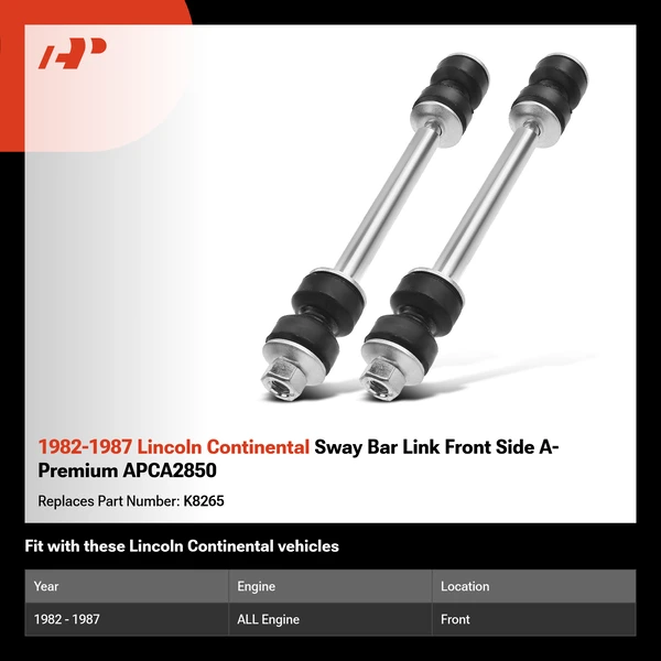1982-1987 Lincoln Continental Sway Bar Link Front Side A-Premium APCA2850