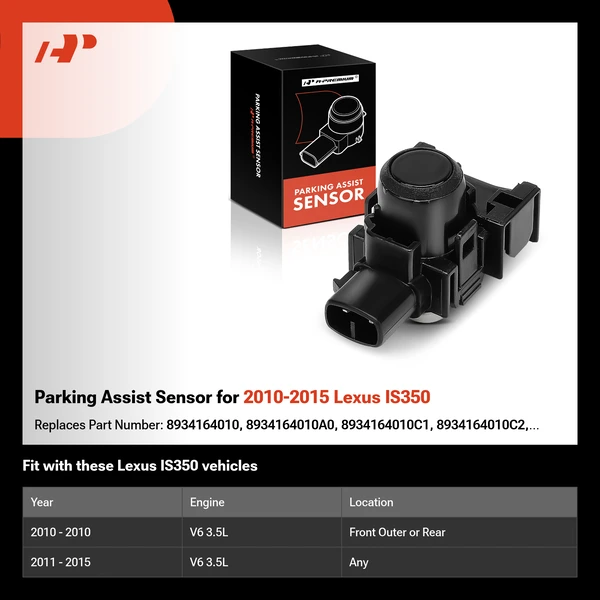 Parking Assist Sensor for 2010-2015 Lexus IS350