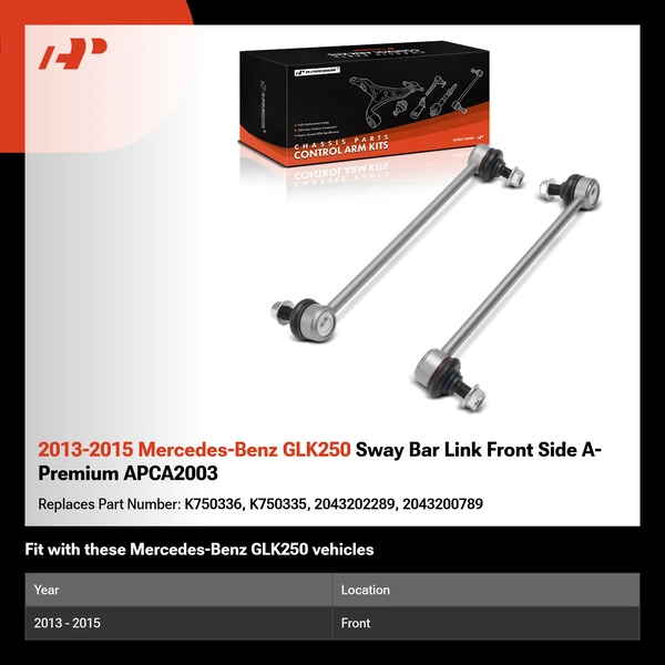 2013-2015 Mercedes-Benz GLK250 Sway Bar Link Front Side A-Premium APCA2003