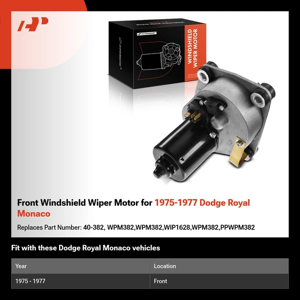 Front Windshield Wiper Motor for 1975-1977 Dodge Royal Monaco