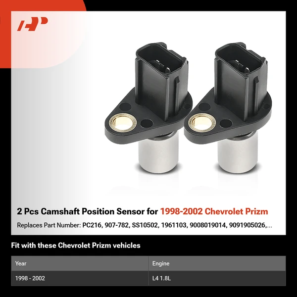 2 Pcs Camshaft Position Sensor for 1998-2002 Chevrolet Prizm