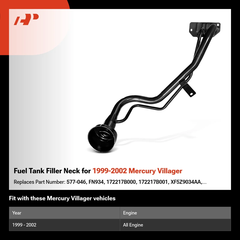 Fuel Tank Filler Neck for 1999-2002 Mercury Villager
