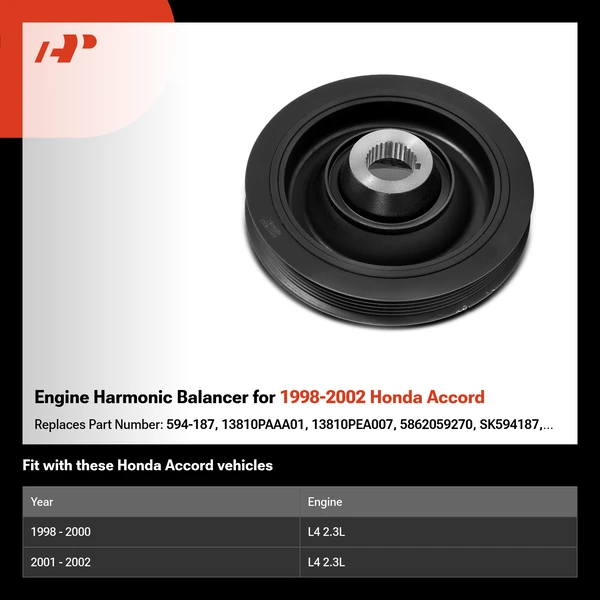 Engine Harmonic Balancer for 1998-2002 Honda Accord