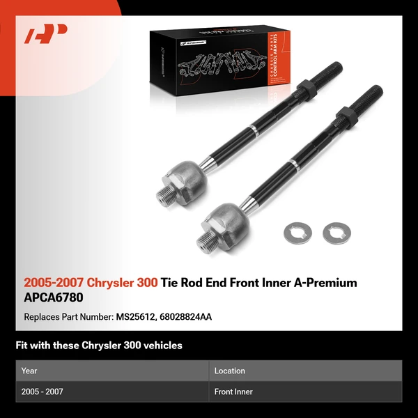 2005-2007 Chrysler 300 Tie Rod End Front Inner A-Premium APCA6780