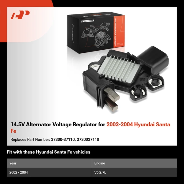 14.5V Alternator Voltage Regulator for 2002-2004 Hyundai Santa Fe