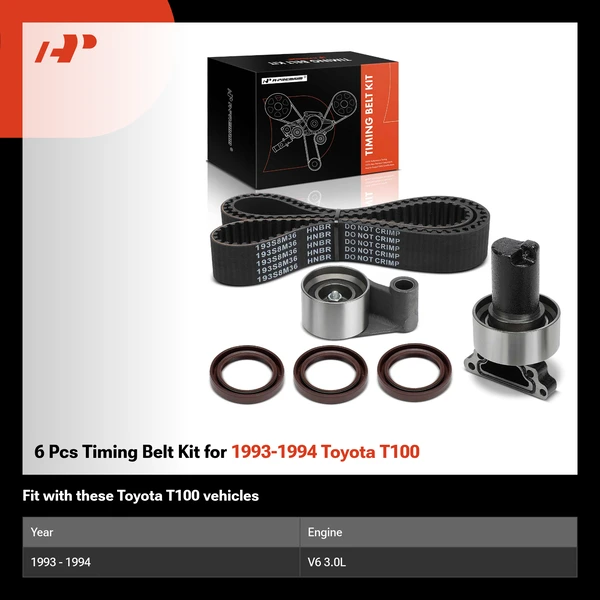 6 Pcs Timing Belt Kit for 1993-1994 Toyota T100