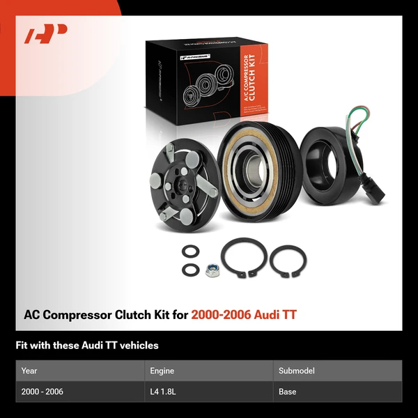 AC Compressor Clutch Kit for 2000-2006 Audi TT