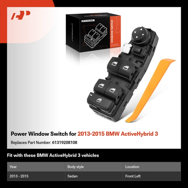 Power Window Switch for 2013-2015 BMW ActiveHybrid 3