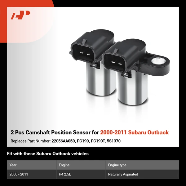 2 Pcs Camshaft Position Sensor for 2000-2011 Subaru Outback