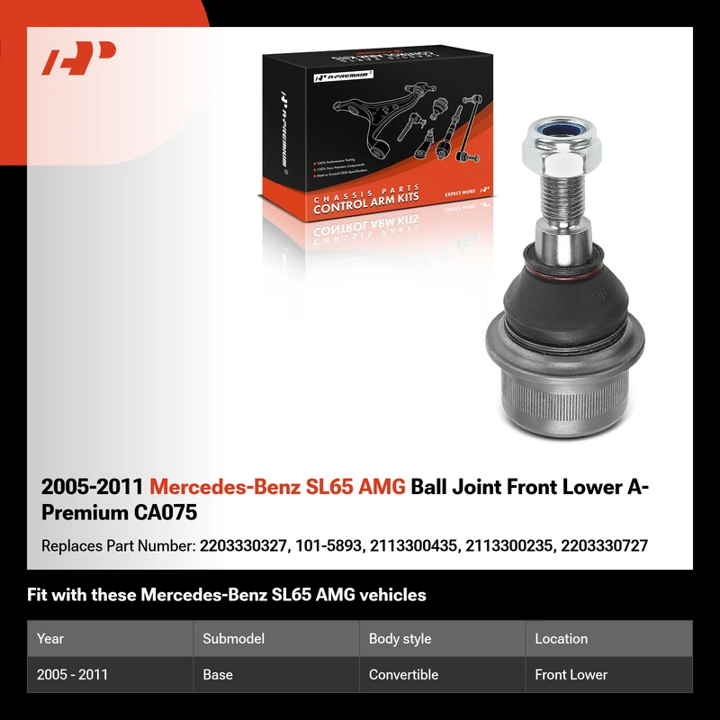2005-2011 Mercedes-Benz SL65 AMG Ball Joint Front Lower A-Premium CA075