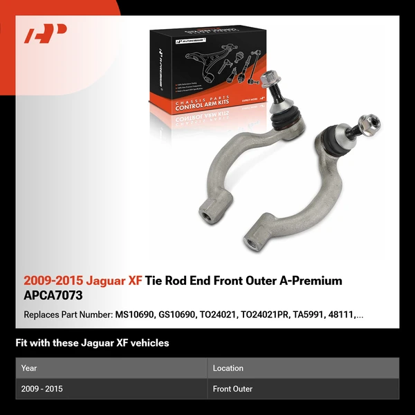 2009-2015 Jaguar XF Tie Rod End Front Outer A-Premium APCA7073