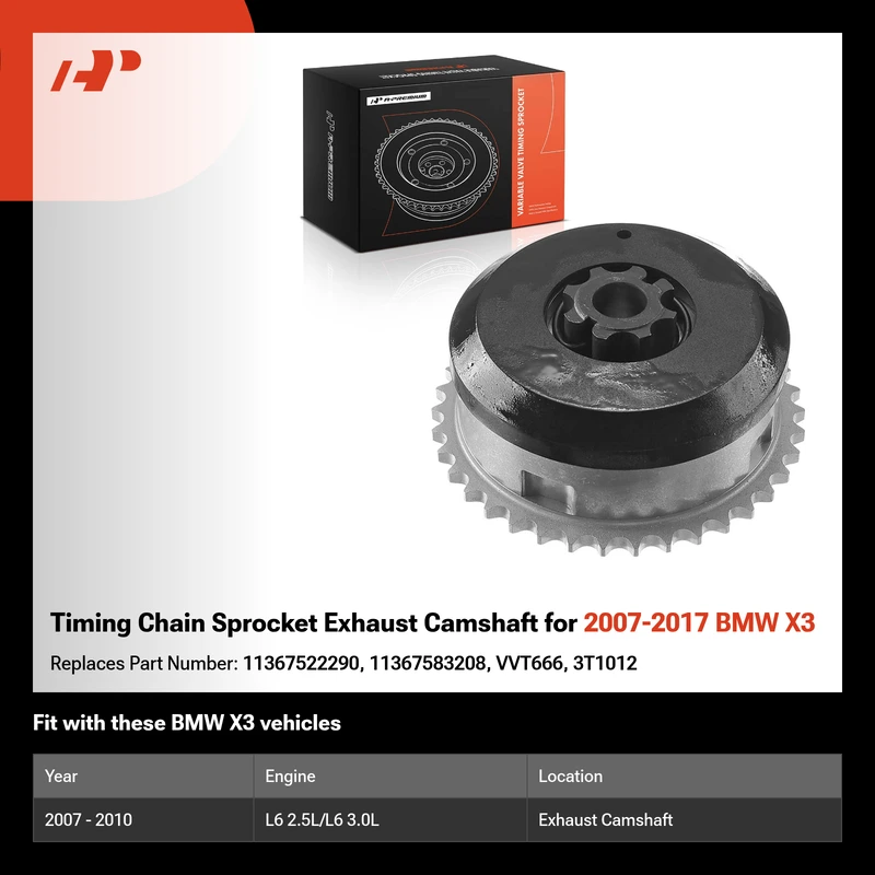 Timing Chain Sprocket Exhaust Camshaft for 2007-2017 BMW X3