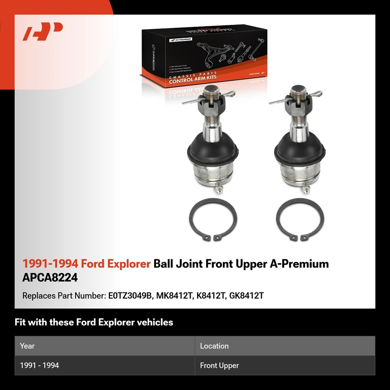 1991-1994 Ford Explorer Ball Joint Front Upper A-Premium APCA8224