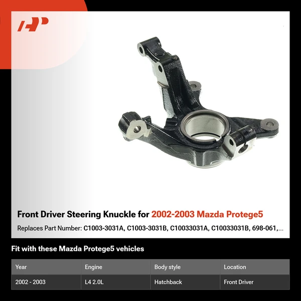Front Driver Steering Knuckle for 2002-2003 Mazda Protege5