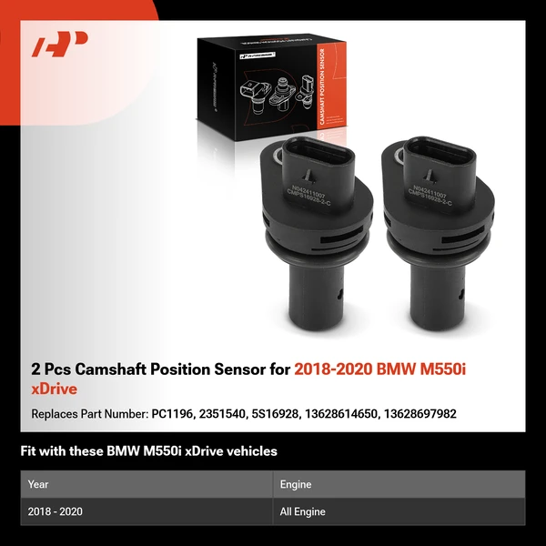2 Pcs Camshaft Position Sensor for 2018-2020 BMW M550i xDrive