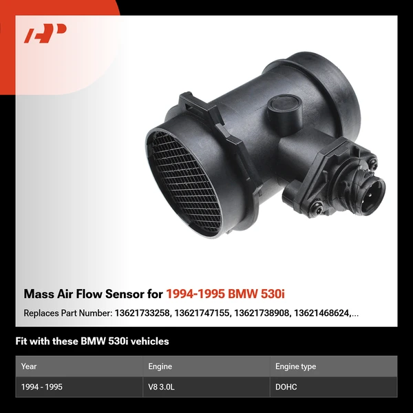 Mass Air Flow Sensor for 1994-1995 BMW 530i