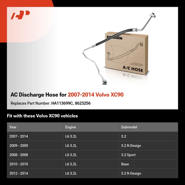 AC Discharge Hose for 2007-2014 Volvo XC90
