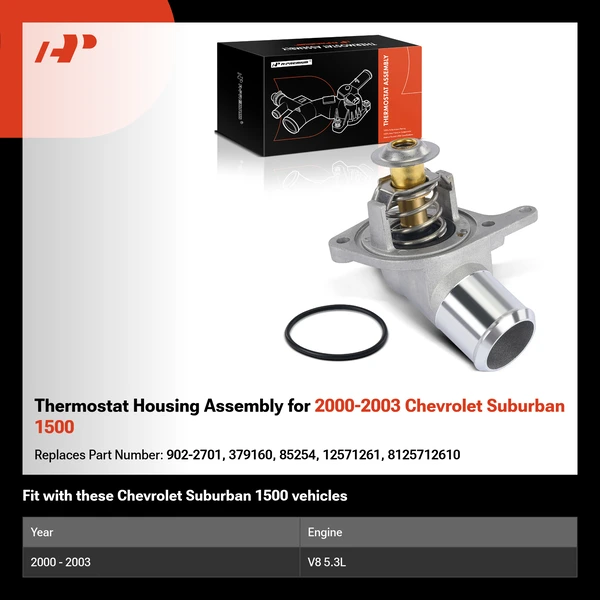 Thermostat Housing Assembly for 2000-2003 Chevrolet Suburban 1500