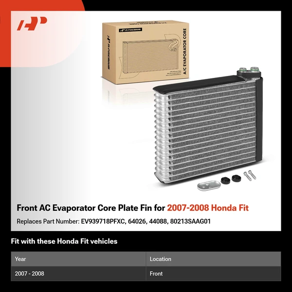 Front AC Evaporator Core Plate Fin for 2007-2008 Honda Fit