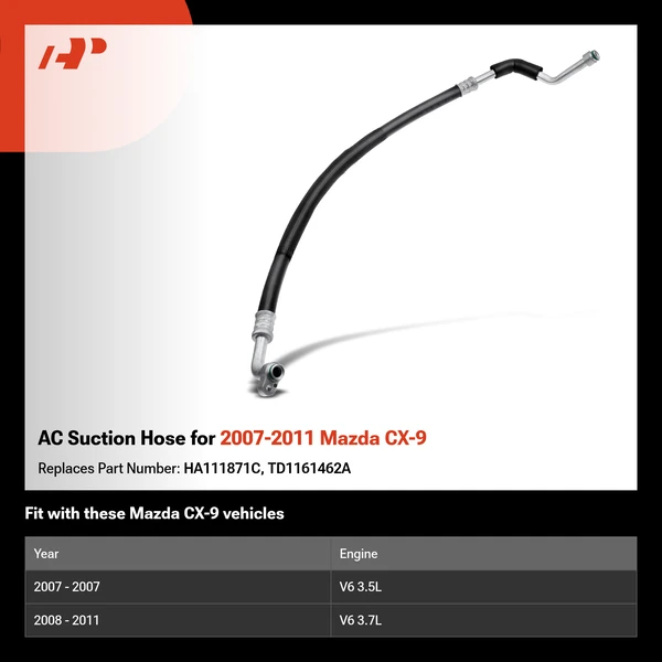 AC Suction Hose for 2007-2011 Mazda CX-9