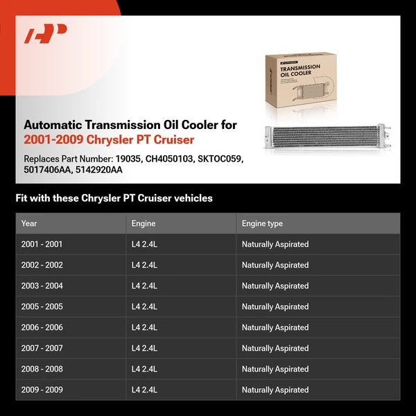 Automatic Transmission Oil Cooler for 2001-2009 Chrysler PT Cruiser