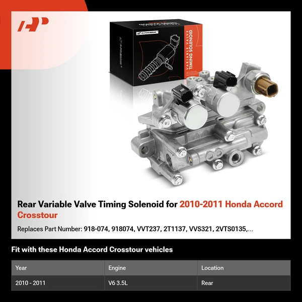 Rear Variable Valve Timing Solenoid for 2010-2011 Honda Accord Crosstour