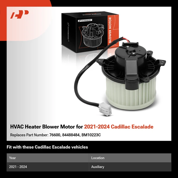 HVAC Heater Blower Motor for 2021-2024 Cadillac Escalade