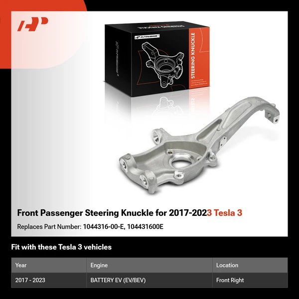 Front Passenger Steering Knuckle for 2017-2023 Tesla 3