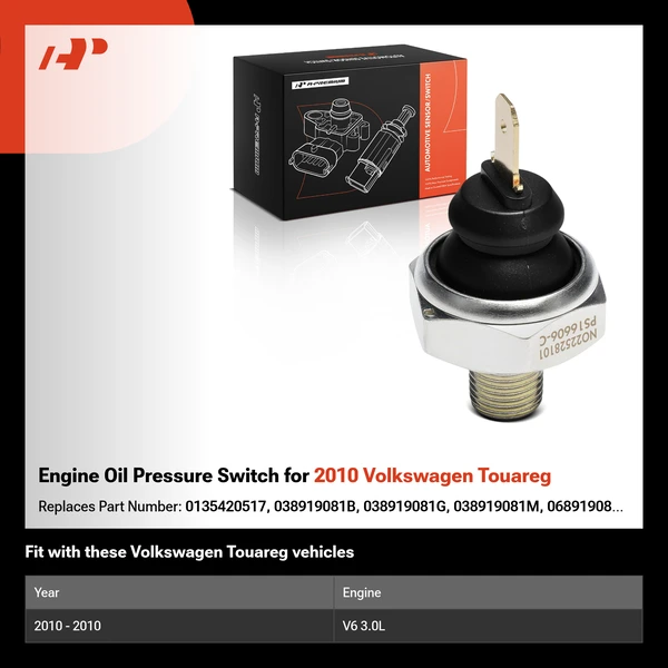 Engine Oil Pressure Switch for 2010 Volkswagen Touareg