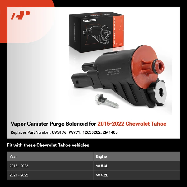 Vapor Canister Purge Solenoid for 2015-2022 Chevrolet Tahoe