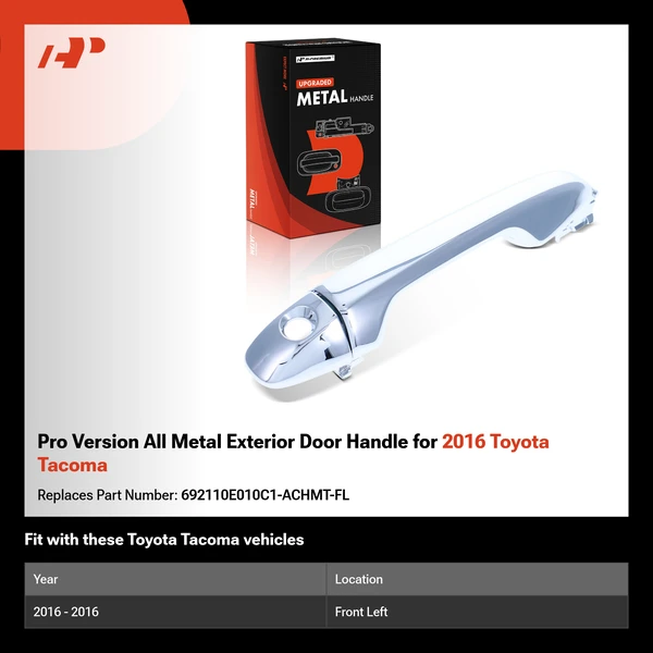 Pro Version All Metal Exterior Door Handle for 2016 Toyota Tacoma