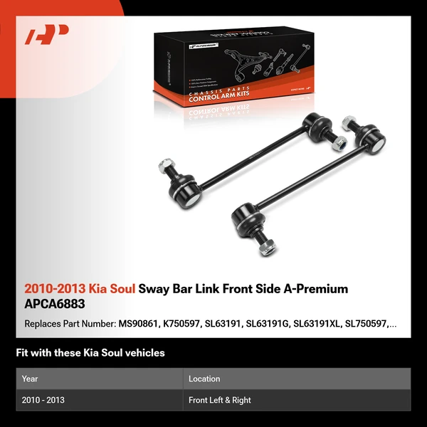 2010-2013 Kia Soul Sway Bar Link Front Side A-Premium APCA6883