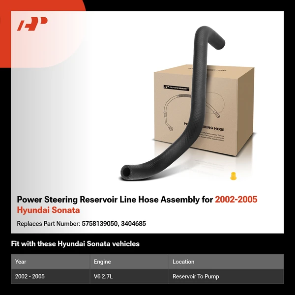 Power Steering Reservoir Line Hose Assembly for 2002-2005 Hyundai Sonata