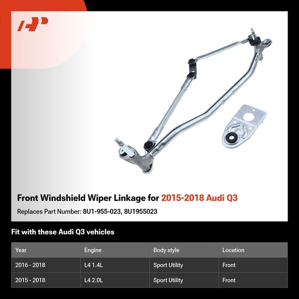 Front Windshield Wiper Linkage for 2015-2018 Audi Q3