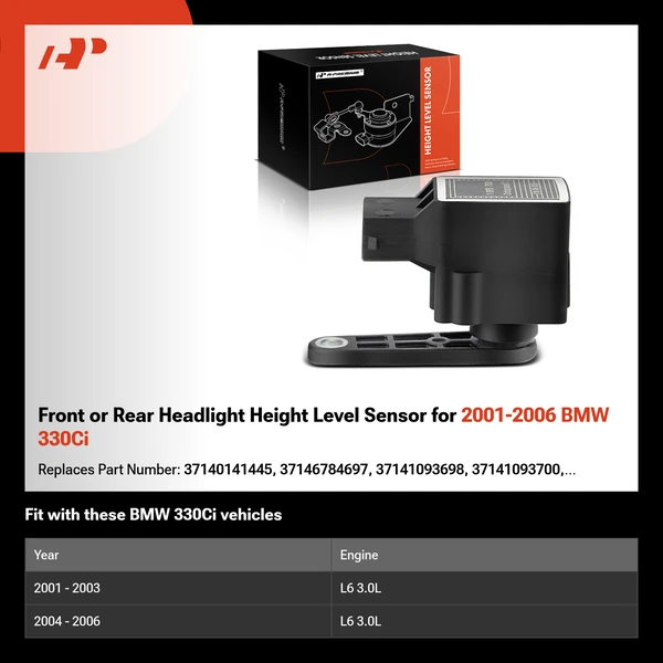 Front or Rear Headlight Height Level Sensor for 2001-2006 BMW 330Ci