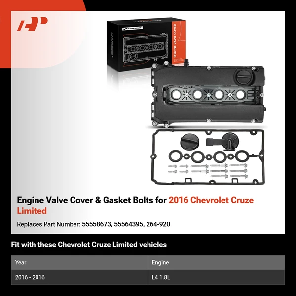 Engine Valve Cover & Gasket Bolts for 2016 Chevrolet Cruze Limited