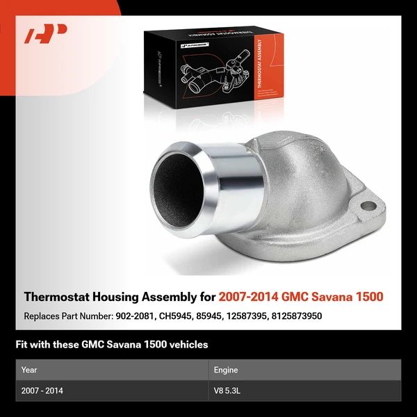 Thermostat Housing Assembly for 2007-2014 GMC Savana 1500