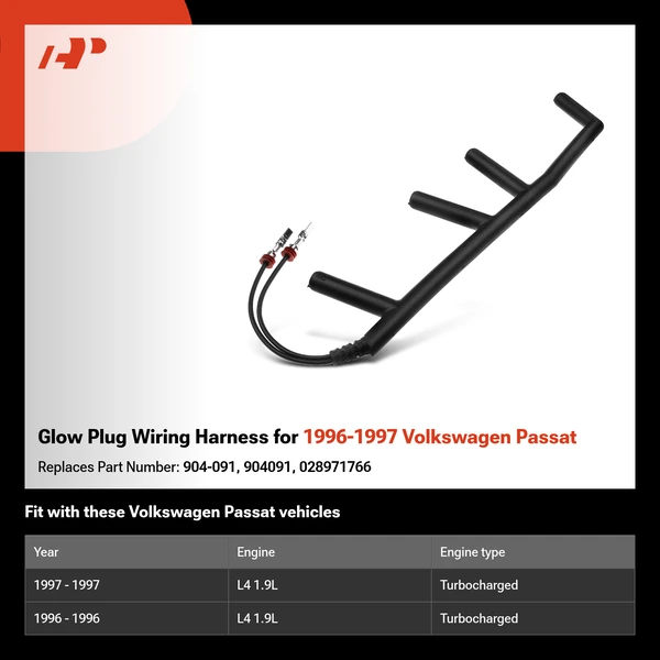 Glow Plug Wiring Harness for 1996-1997 Volkswagen Passat